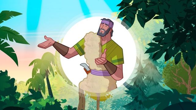 Official illustrated story preview of Enos in a forest