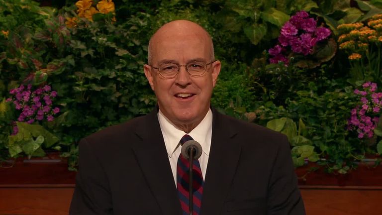 Elder L. Whitney Clayton speaking in general conference