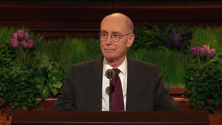 President Henry B. Eyring speaking in April 2016