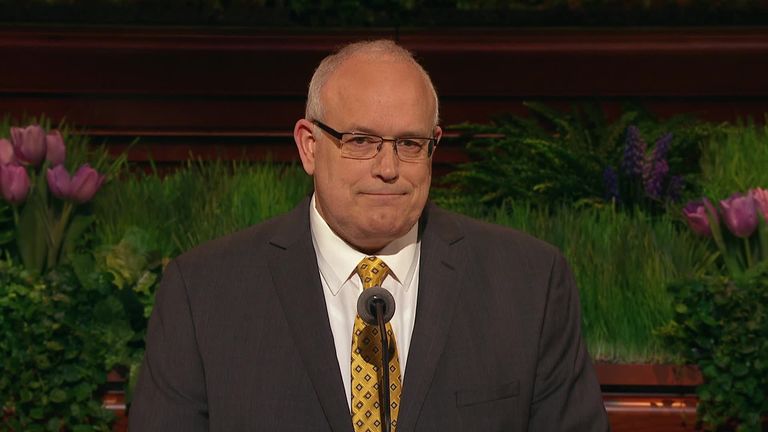 Elder Paul V. Johnson speaking in April 2016